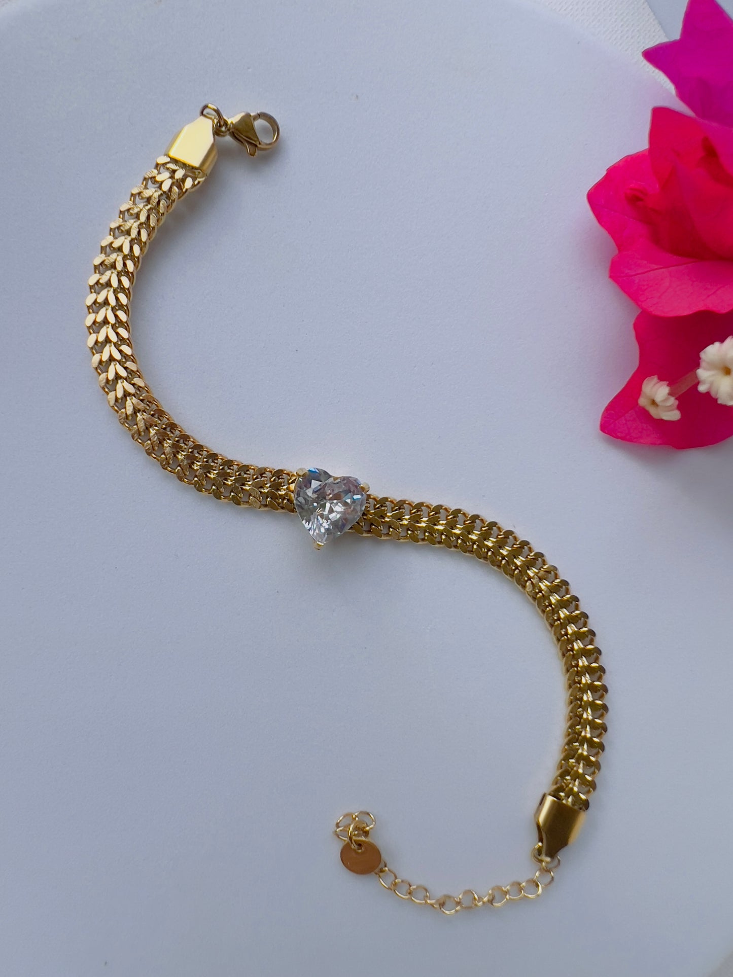 Rihanna Heart Shape Zircon Bracelet