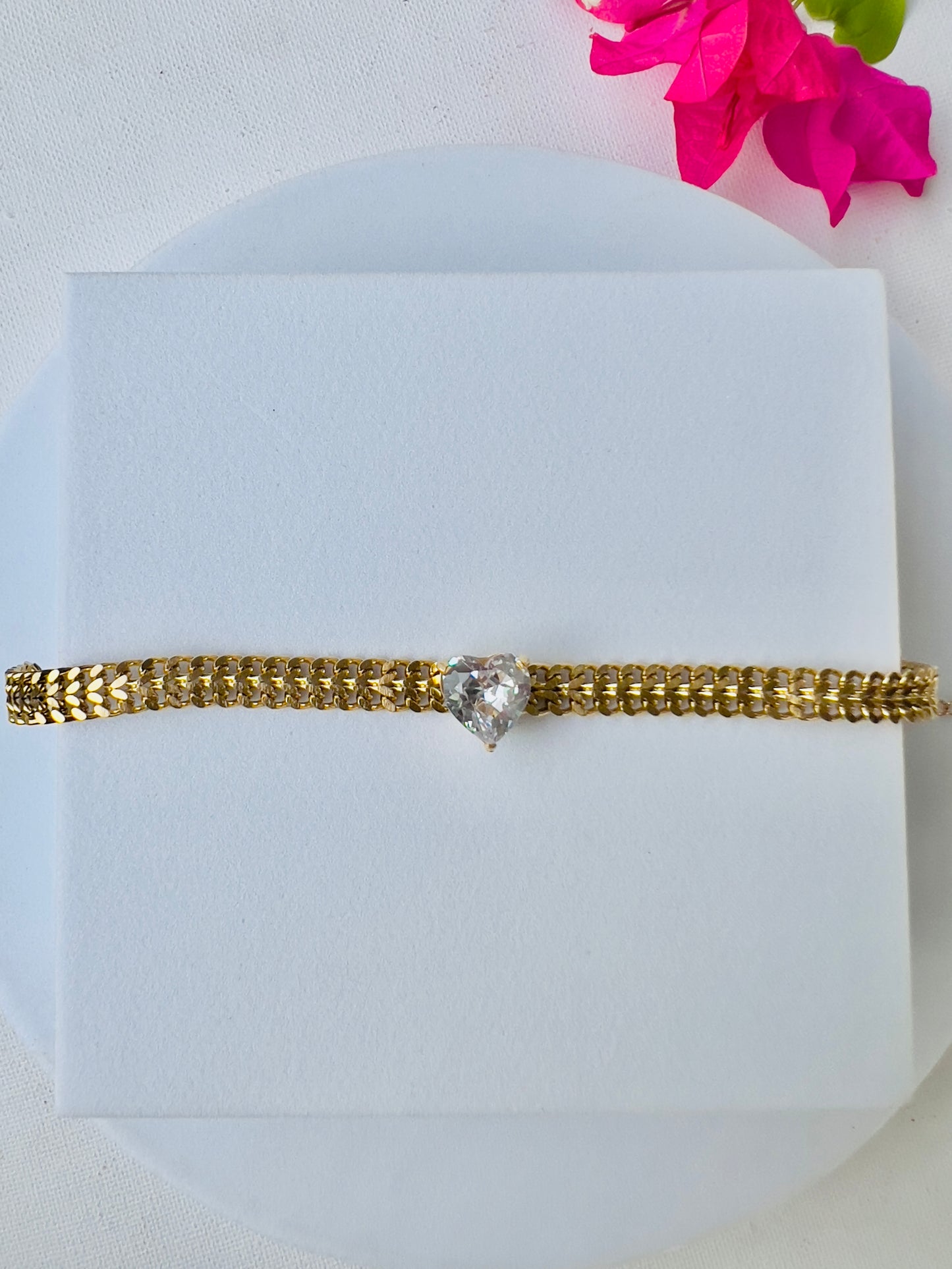 Rihanna Heart Shape Zircon Bracelet
