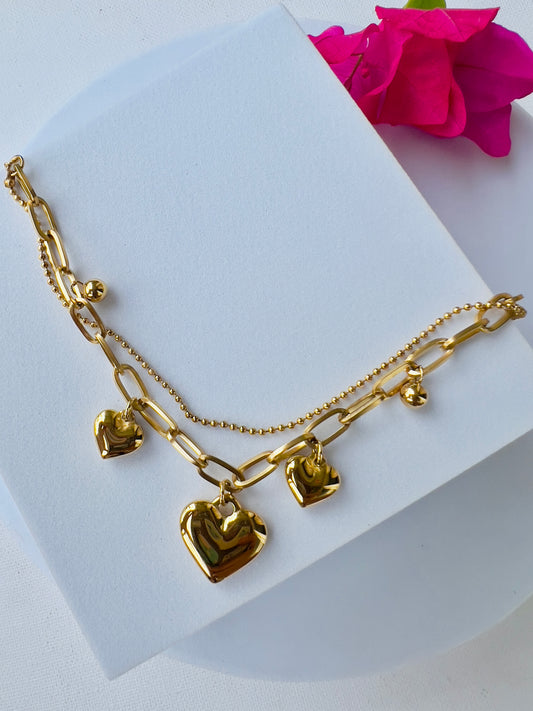 Samaira Hearts Layered Bracelet
