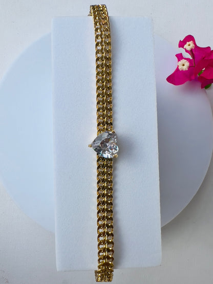Rihanna Heart Shape Zircon Bracelet