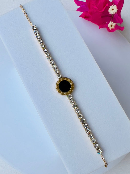 Zora Roman Number Zircon bracelet