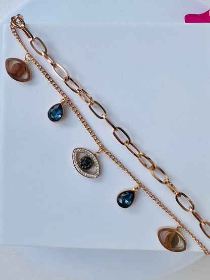 Suzi Rose Gold Charm Bracelet