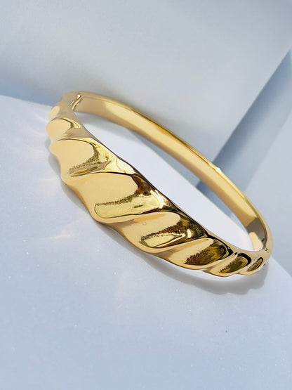 Olive Gold Plated Bangle Bracelet