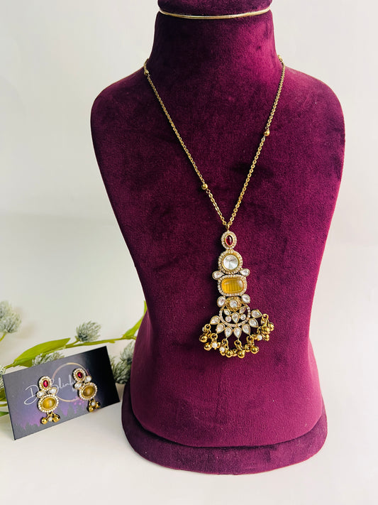 RUHI MEHANDI POLISH PENDANT SET DB-MP11200ZR