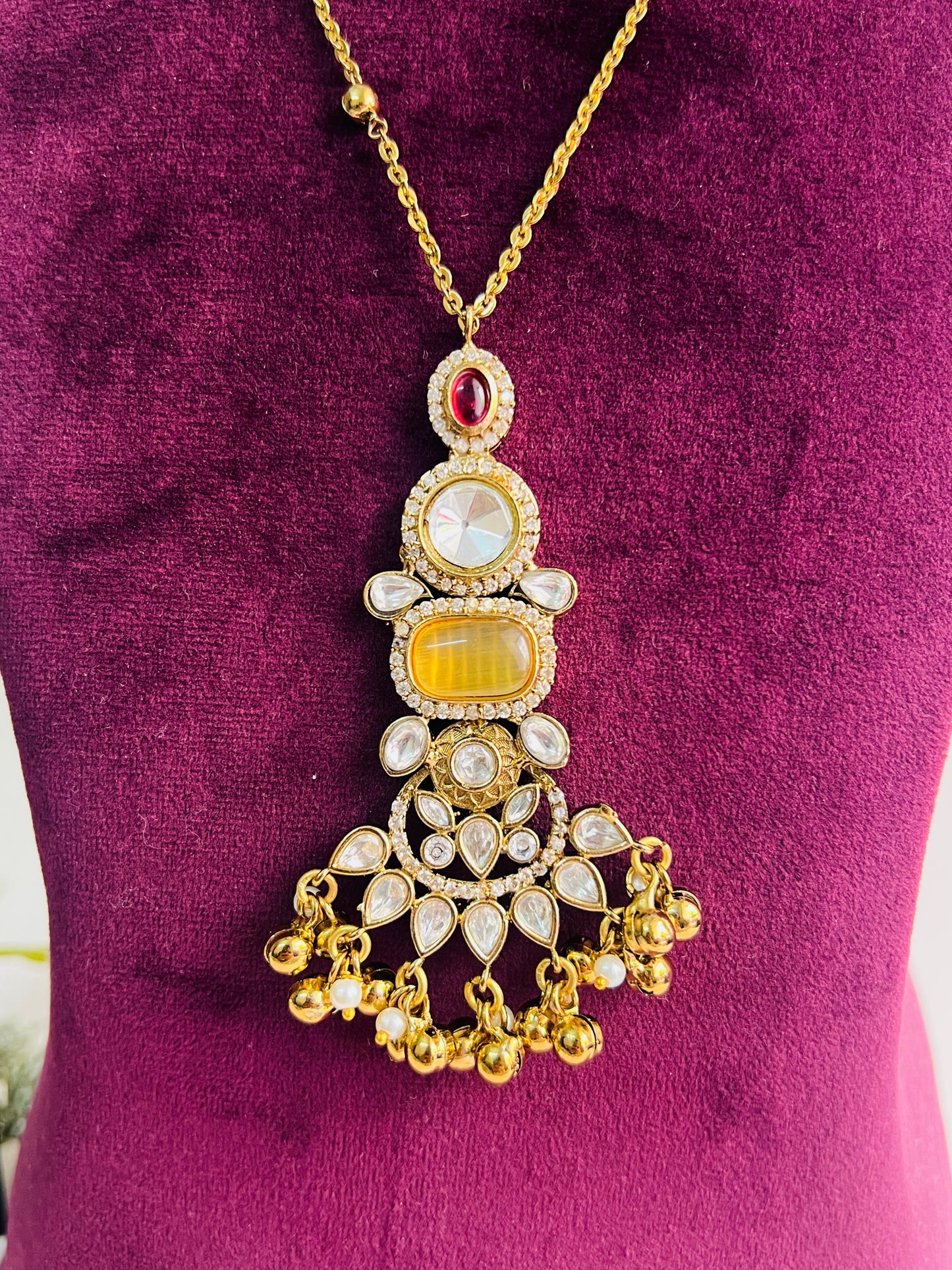 RUHI MEHANDI POLISH PENDANT SET DB-MP11200ZR