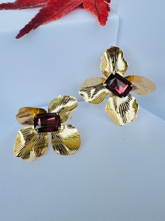 RUHI FLOWER PATTERN STUDS DB-GP19002Z