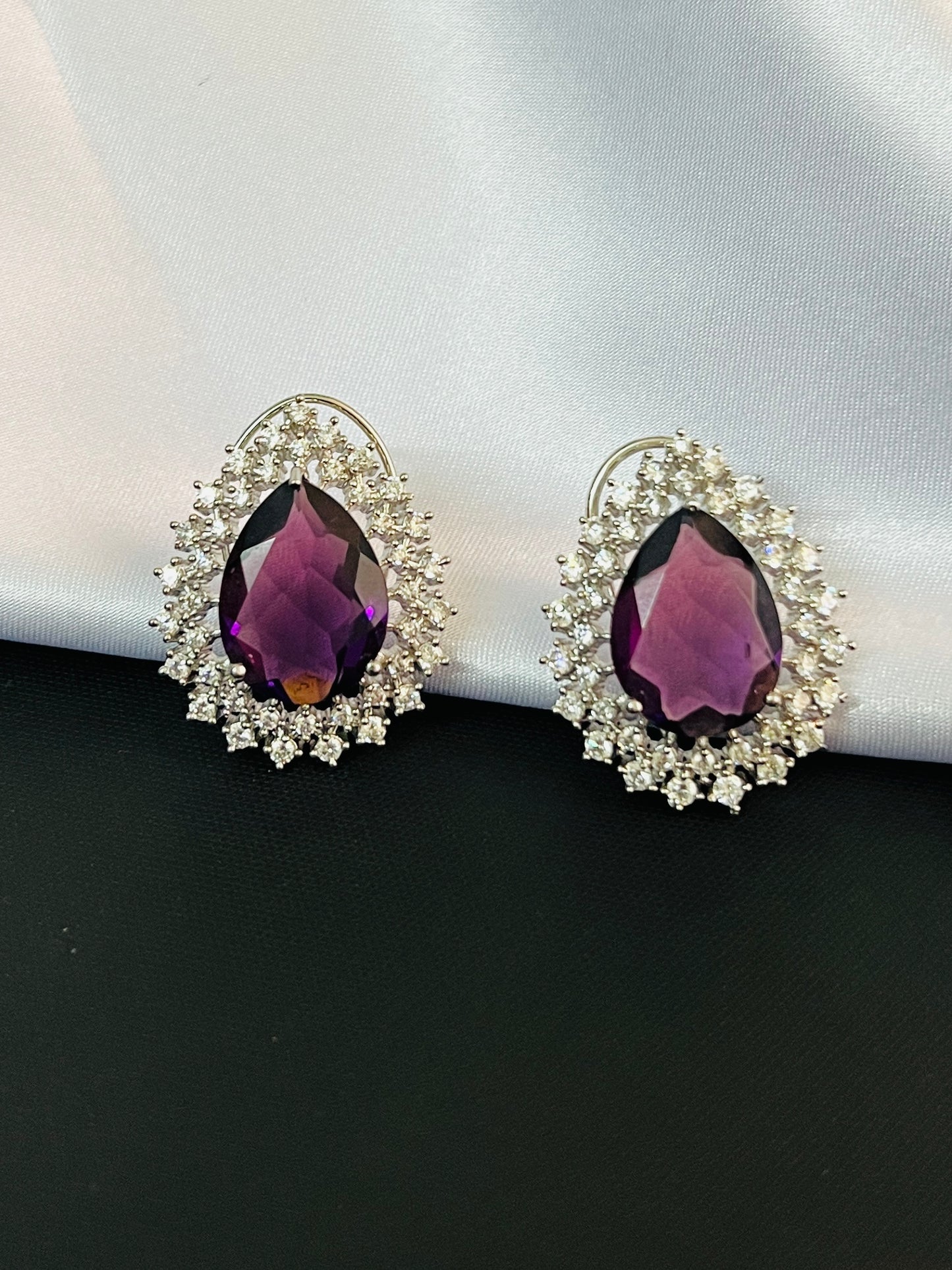 PURPLE ZIRCONIA STUDS DB-AD19002Z2