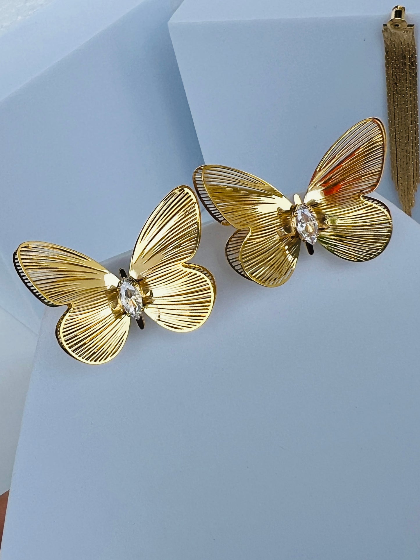 Butterfly Two in One Tassels Earring DB-GP19601Z