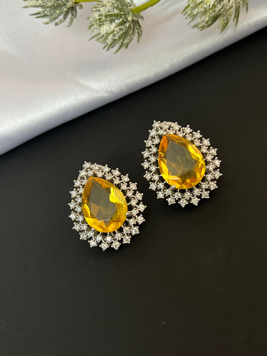 YELLOW ZIRCONIA STUDS DB-AD19002Z2