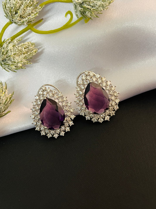 PURPLE ZIRCONIA STUDS DB-AD19002Z2