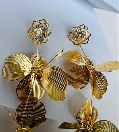 Flower Petals Dangler Earring DB-GP1850Z2