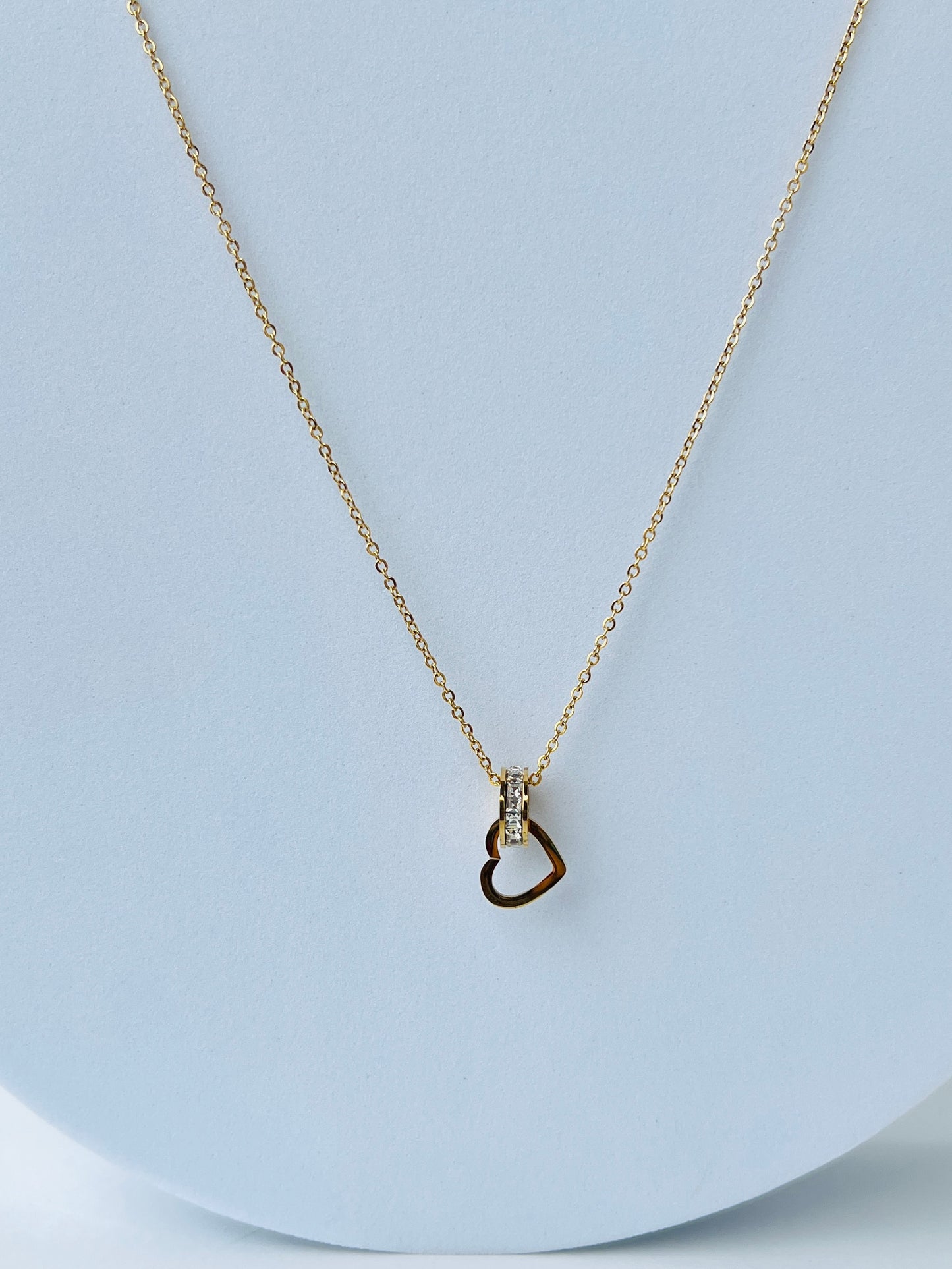 Golden Heart Diamond Necklace