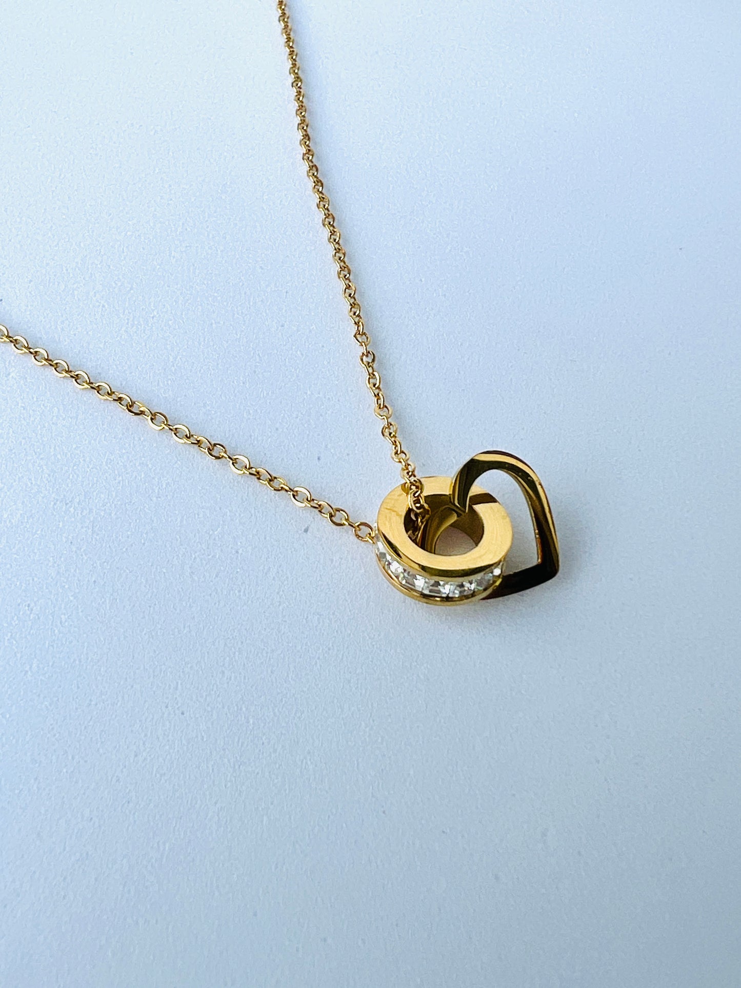 Golden Heart Diamond Necklace