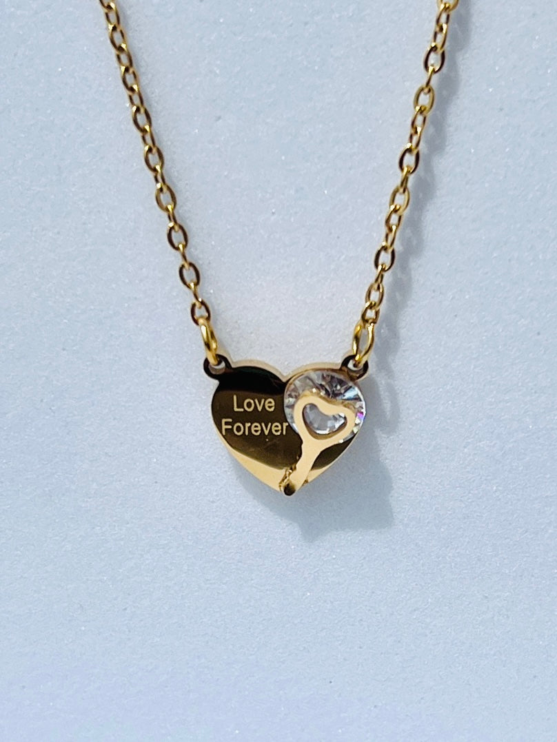 Love Forever Diamond Heart Necklace