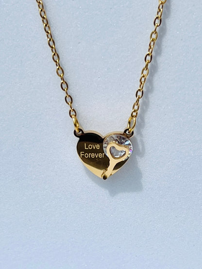 Love Forever Diamond Heart Necklace