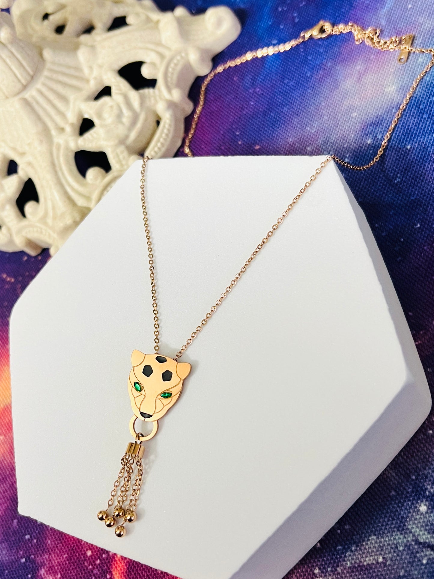 Emerald Eye Jaguar Necklace
