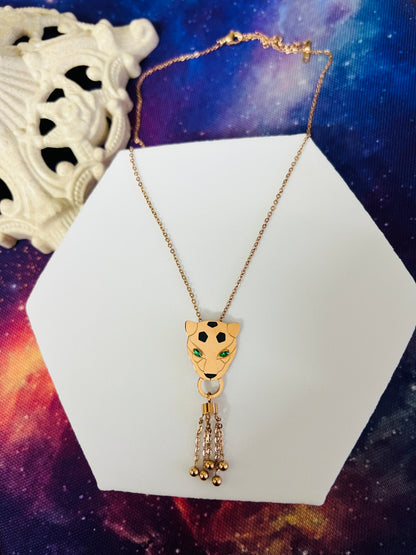 Emerald Eye Jaguar Necklace