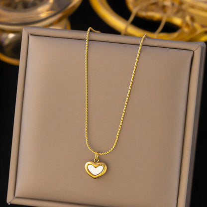 Mother of Pearl Heart Necklace