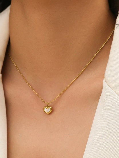 Mother of Pearl Heart Necklace