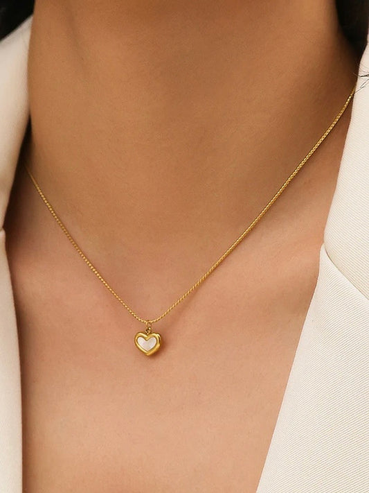 Mother of Pearl Heart Necklace