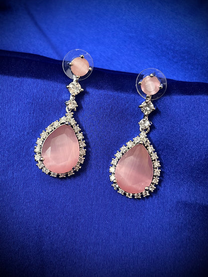 Zoya American Diamond Pink Drop Earrings DB-AD1742Z12