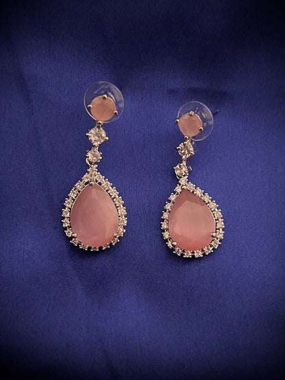 Zoya American Diamond Pink Drop Earrings DB-AD1742Z12