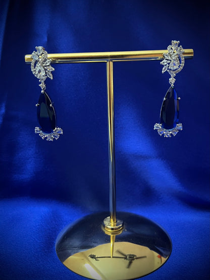 Blue Sapphire Zircon Earrings DB-AD1742Z11