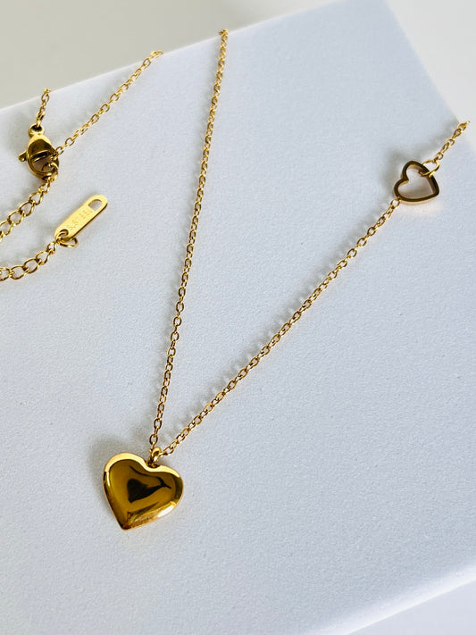 Heart Shape Golden Necklace