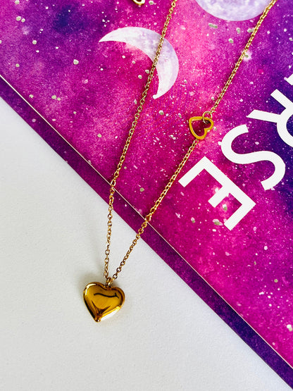 Heart Shape Golden Necklace