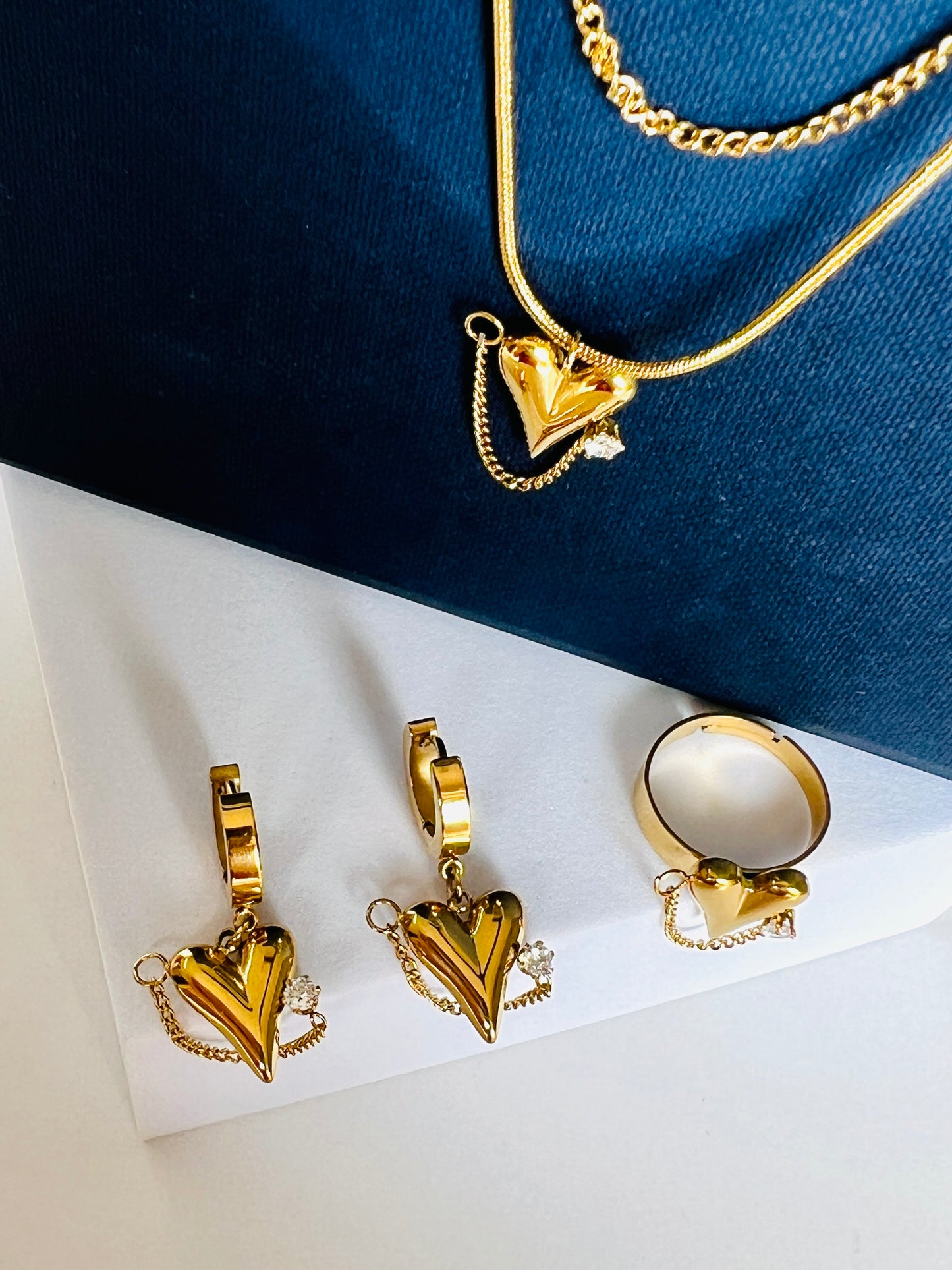 Heart Shape Layered Necklace set DB-GP115000Z