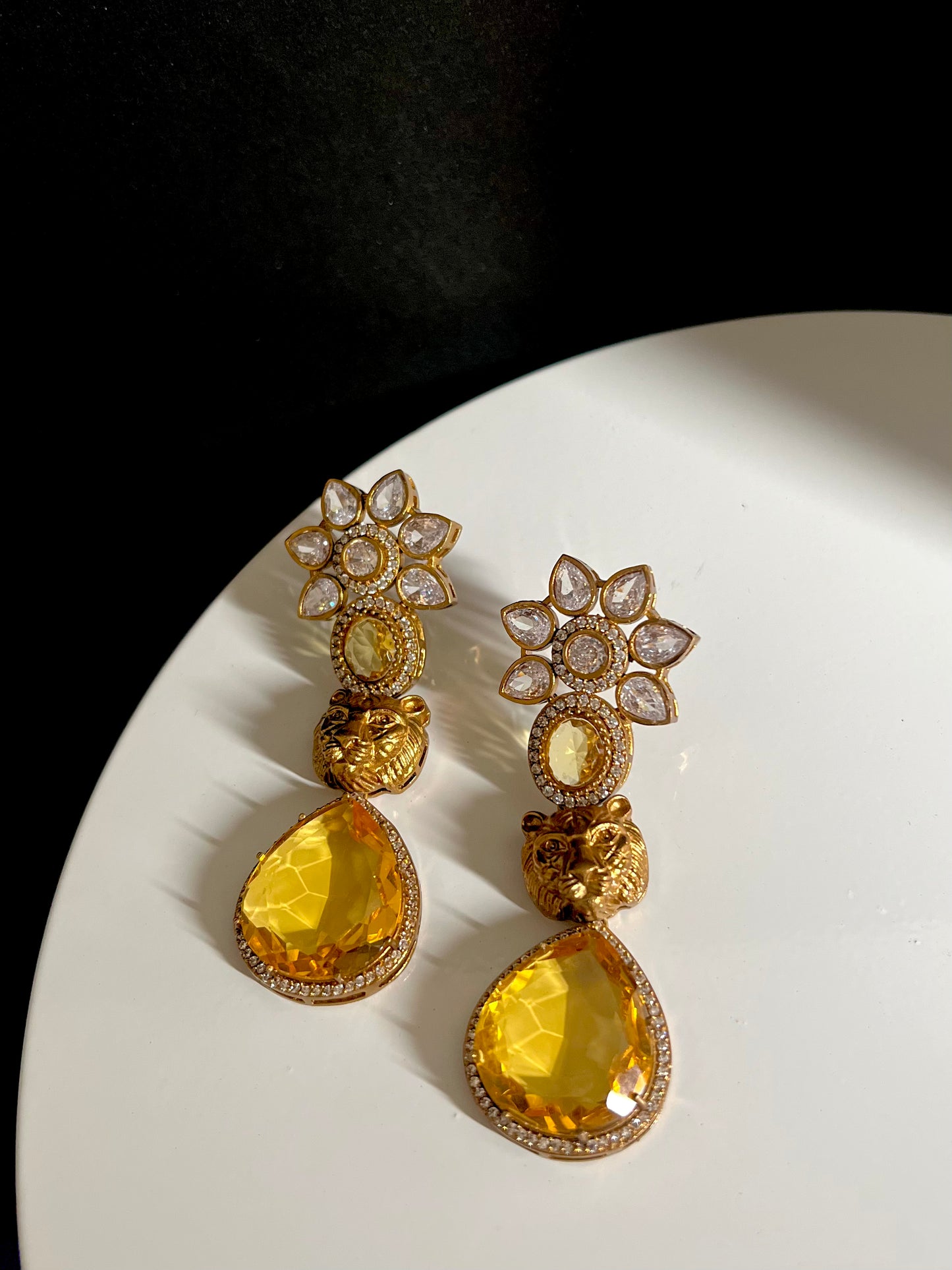 Sabyasachi Inspired Doublet Stone Hanging Earrings DB-SS11280Z6