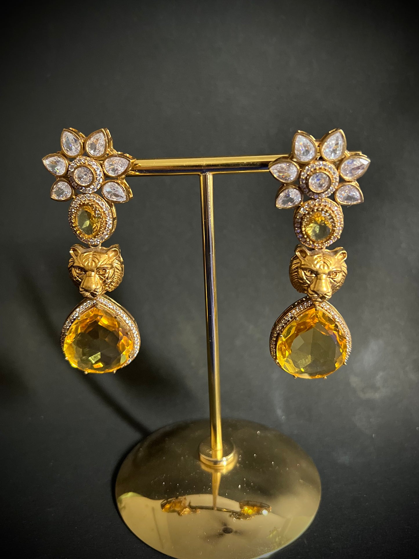 Sabyasachi Inspired Doublet Stone Hanging Earrings DB-SS11280Z6