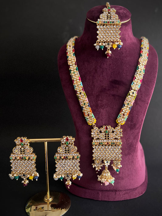 Heer Kundan Long Necklace Set DB-GP12390Z4