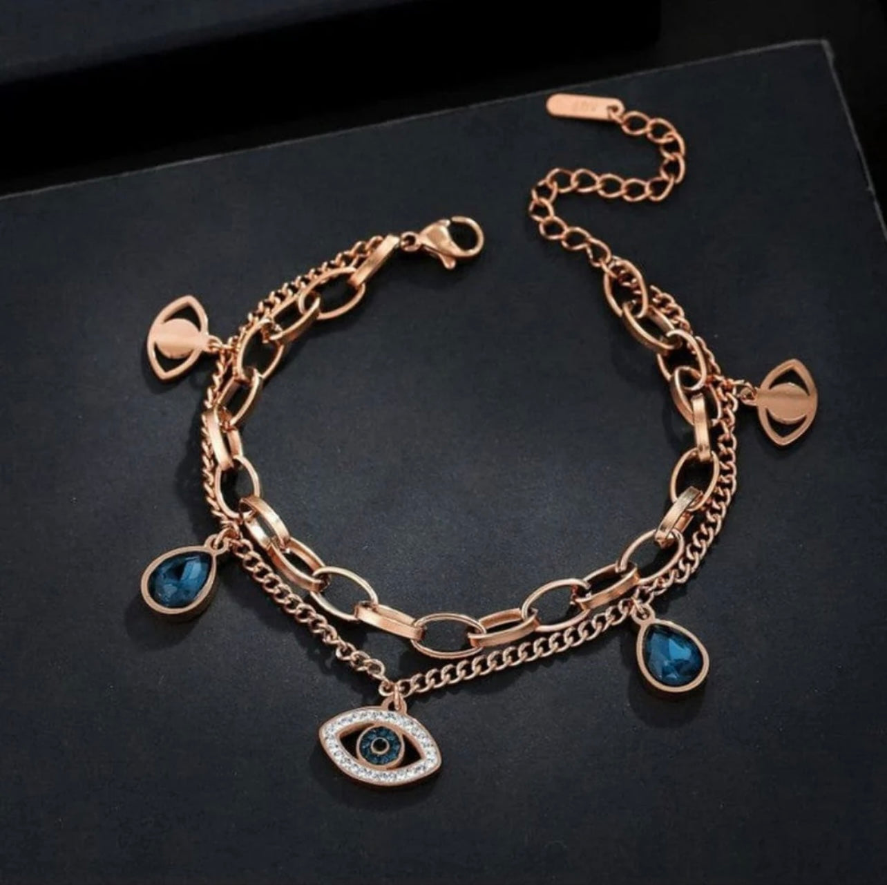 Suzi Rose Gold Charm Bracelet