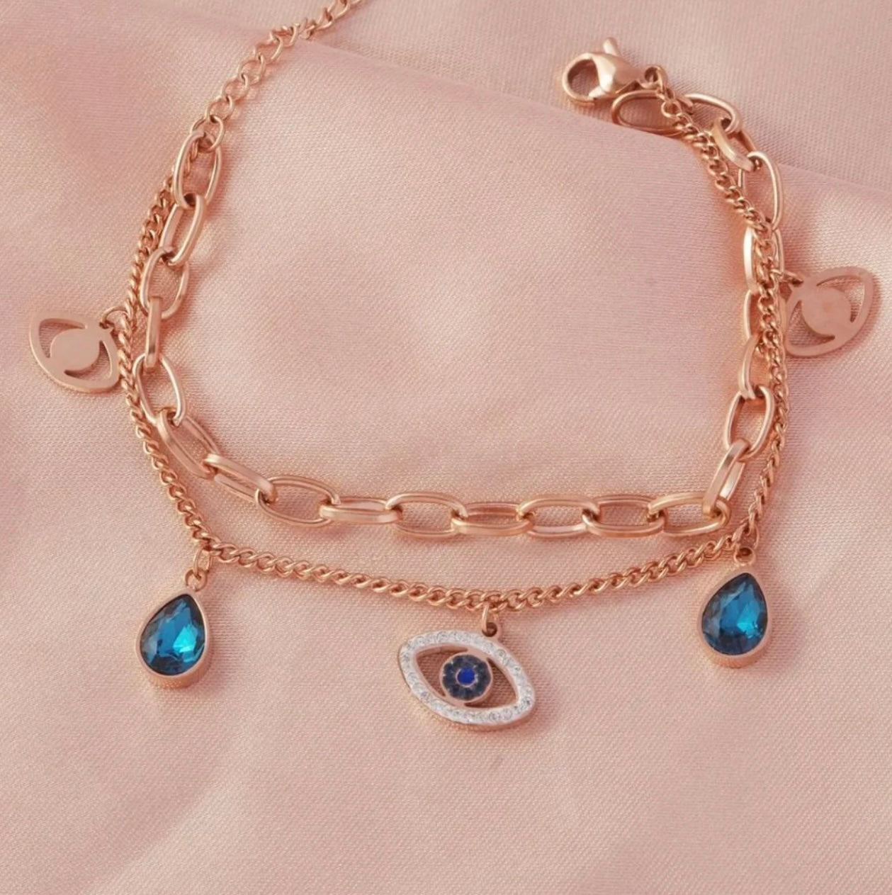 Suzi Rose Gold Charm Bracelet