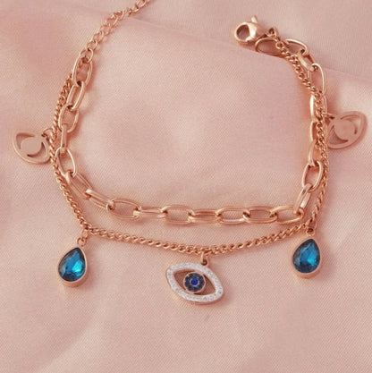 Suzi Rose Gold Charm Bracelet