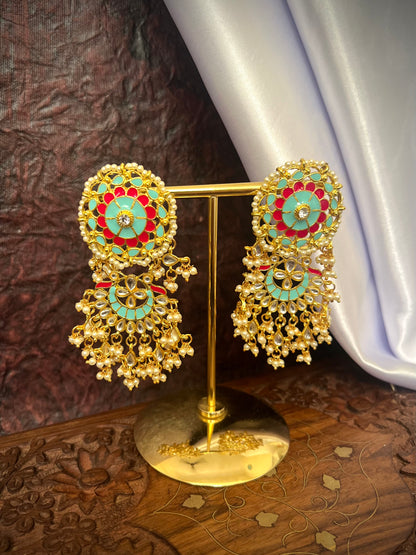 Suhana Meenakari Dangler Earrings DB-GP13600Z