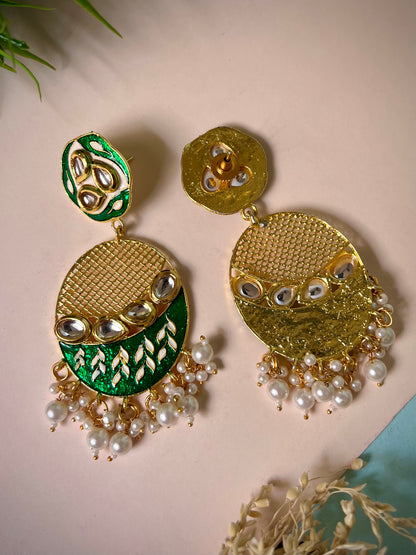 Ruhi Kundan Meenakari Jaal Earrings DB-GP13802Z