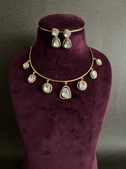 SUFIAA DIAMOND MOISSANITE KUNDAN NECKLACE SET DB-GP12820Z2