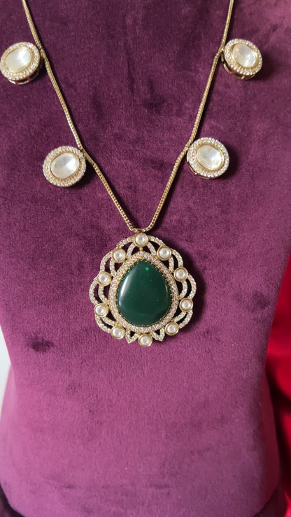 Rani Kundan pendant set DB-GP119000Z2