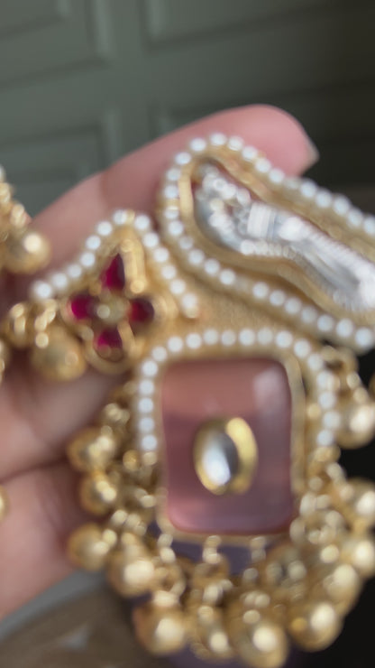 Navya Pachi kundan Big Studs DB-GP12502Z2